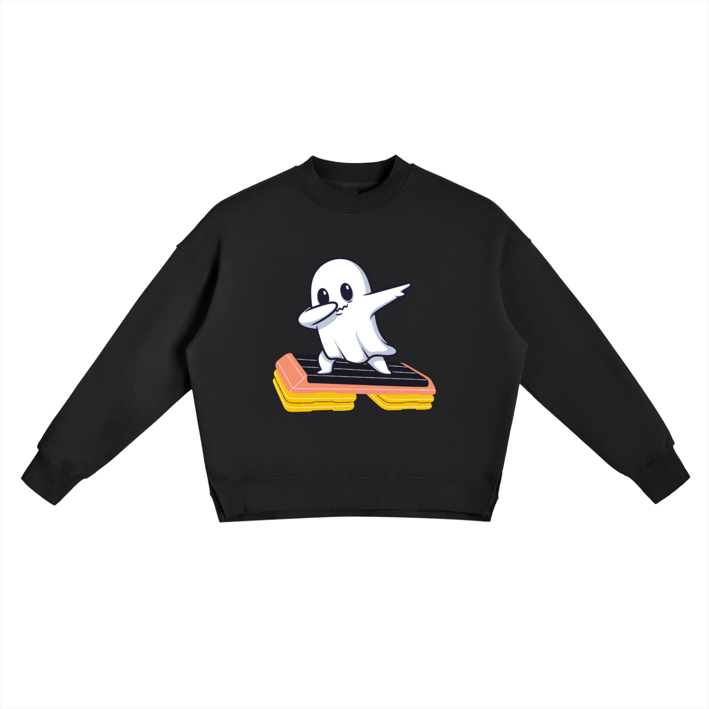 Fleece Side Slit Crewneck Sweatshirt