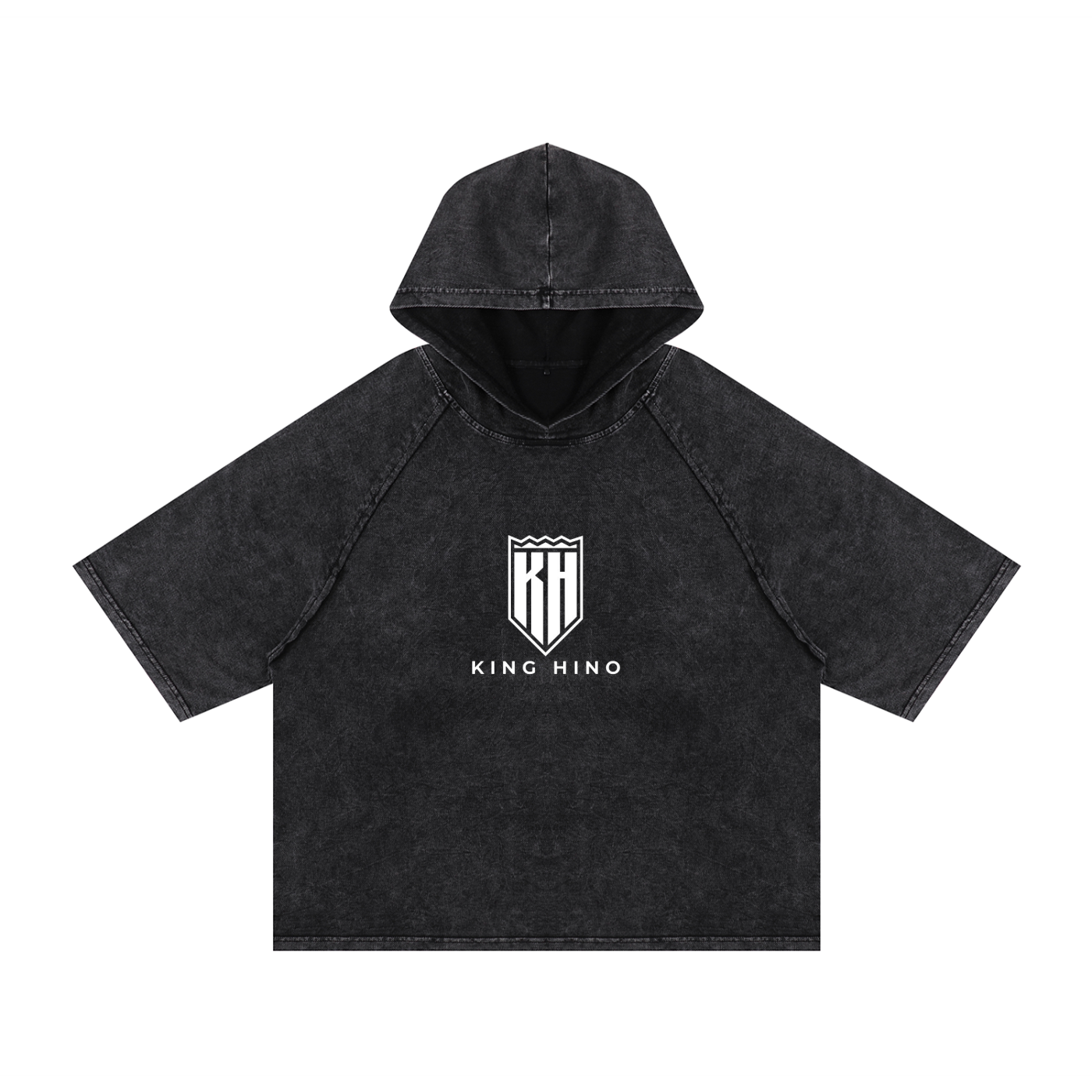 Snow Washed Hooded Boxy T-Shirt