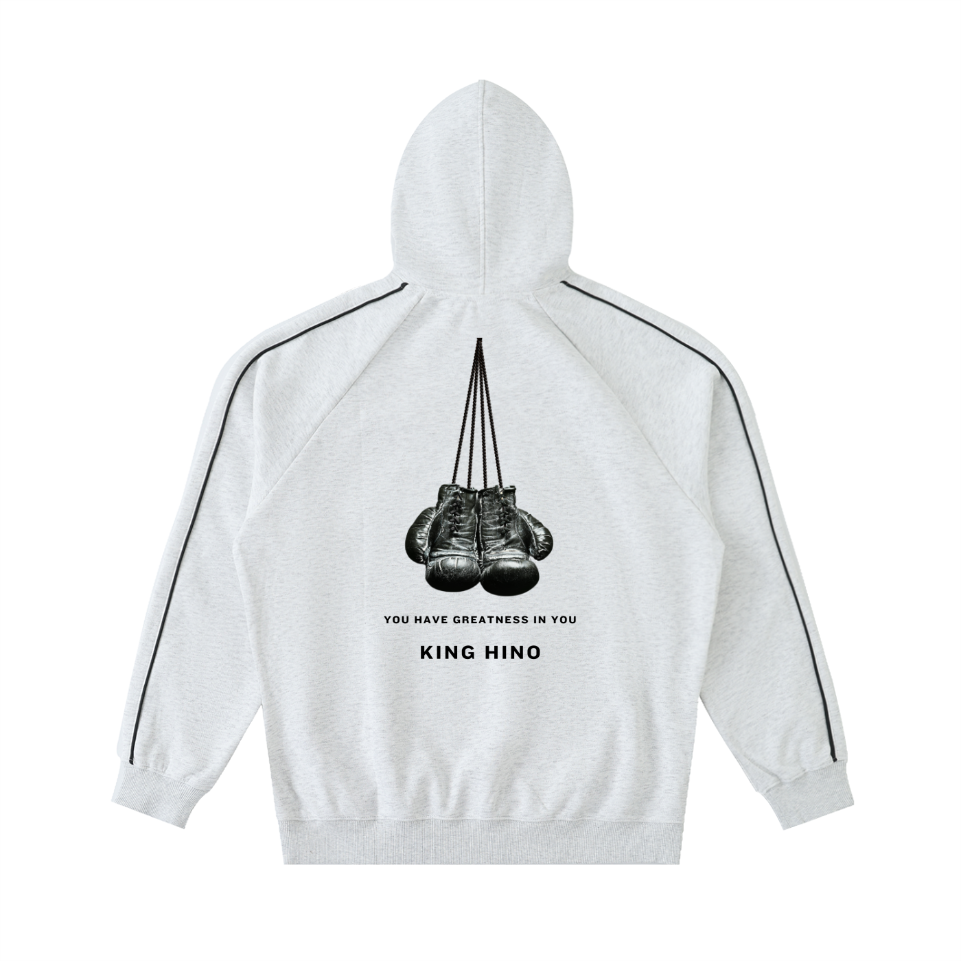 Contrast Piping Raglan Hoodie