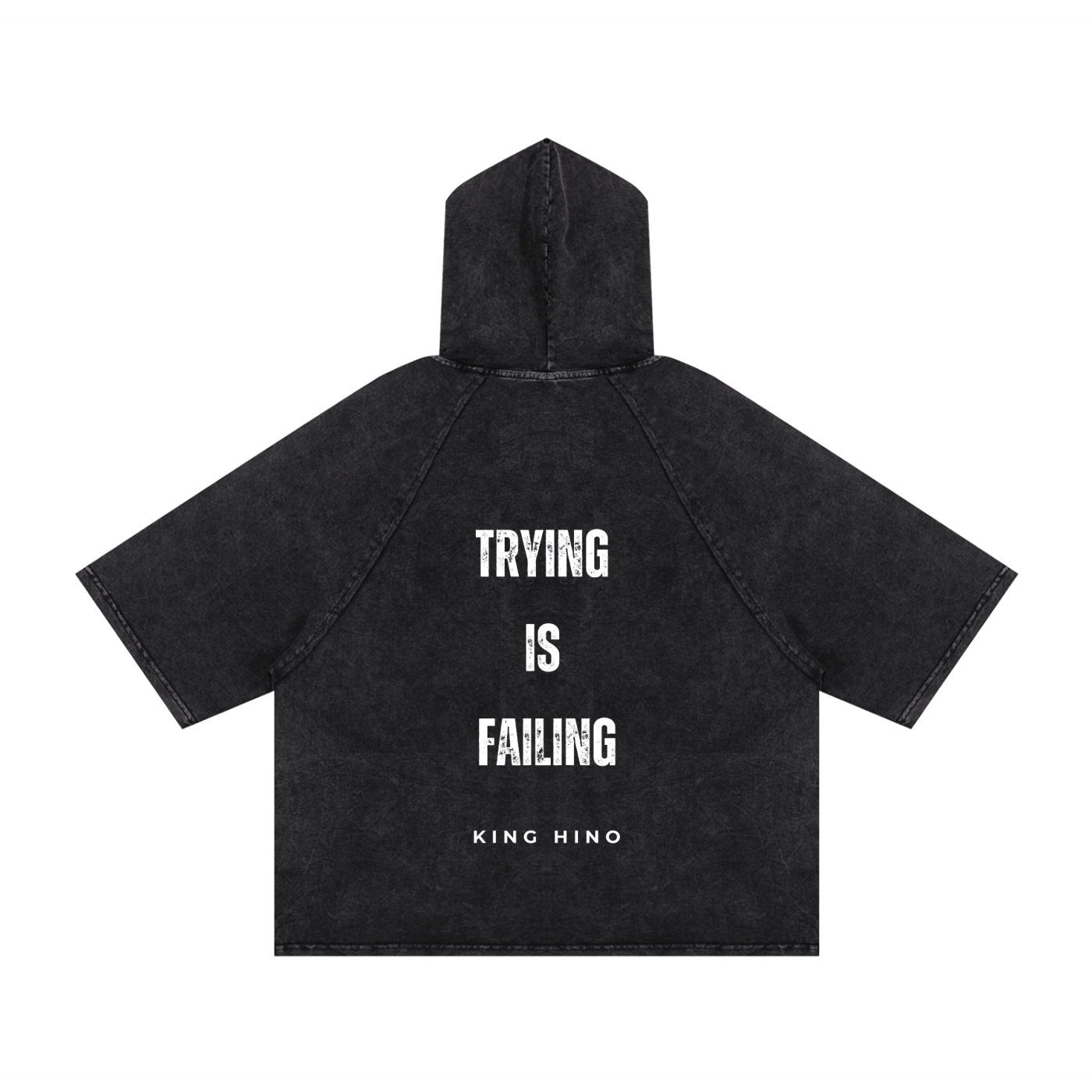 Snow Washed Hooded Boxy T-Shirt