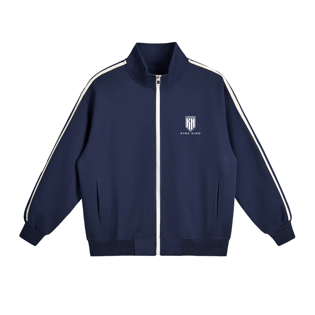 Contrast Side-Stripe Stand Collar  Jacket