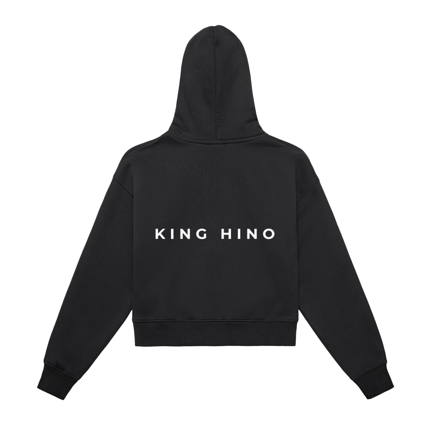 Fleeced Zip-Up Cropped Hoodie