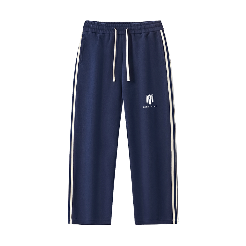 Contrast Side-Stripe Straight-Leg  Pants