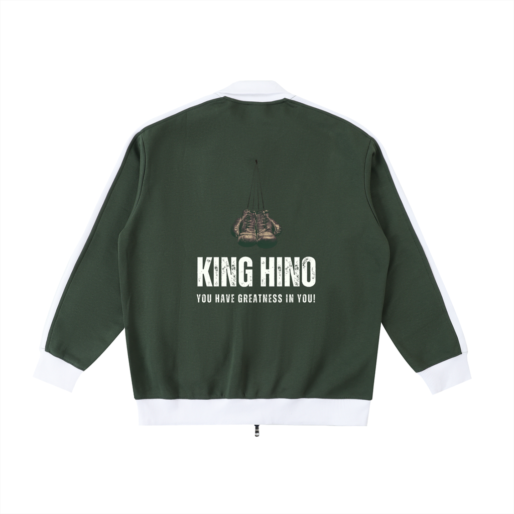 Contrast Trim Stand Collar Jacket