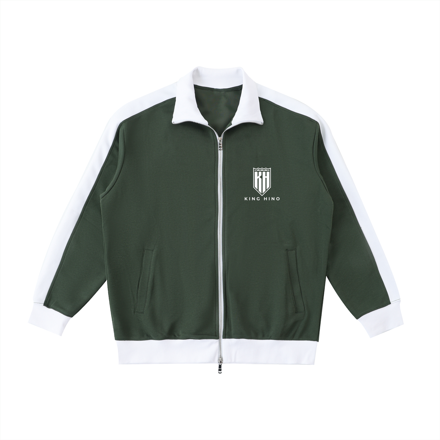 Contrast Trim Stand Collar Jacket