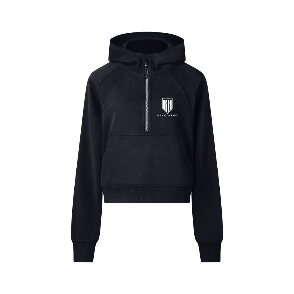 Cropped Half-Zip Hoodie