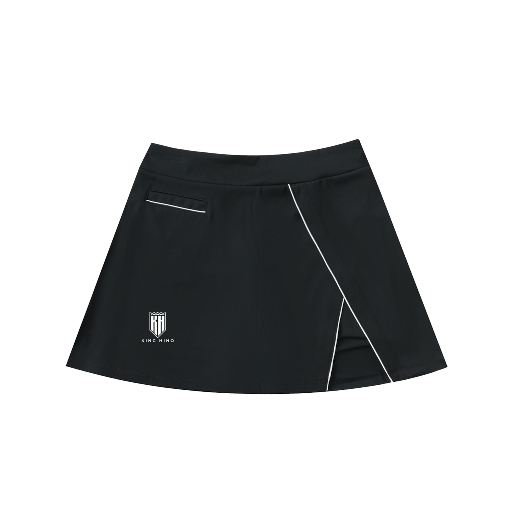 High-Waist Pocketed A-Line Skirt