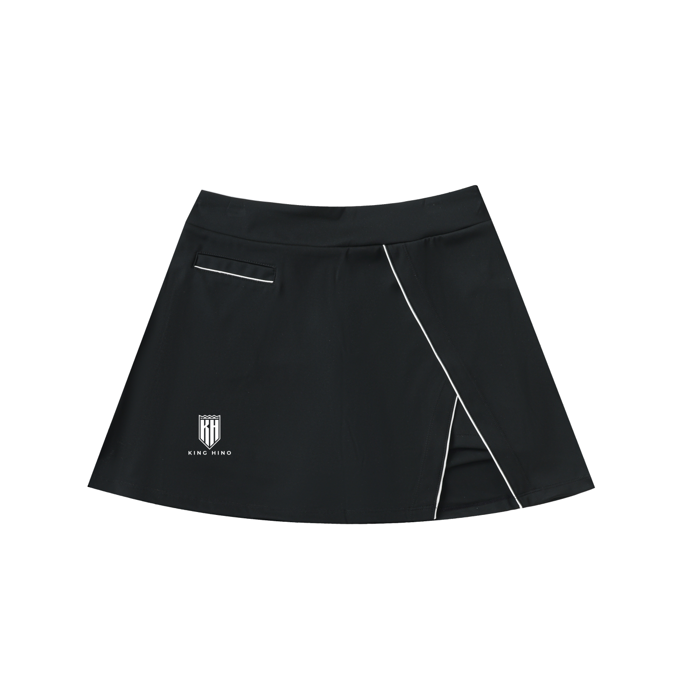 High-Waist Pocketed A-Line Skirt