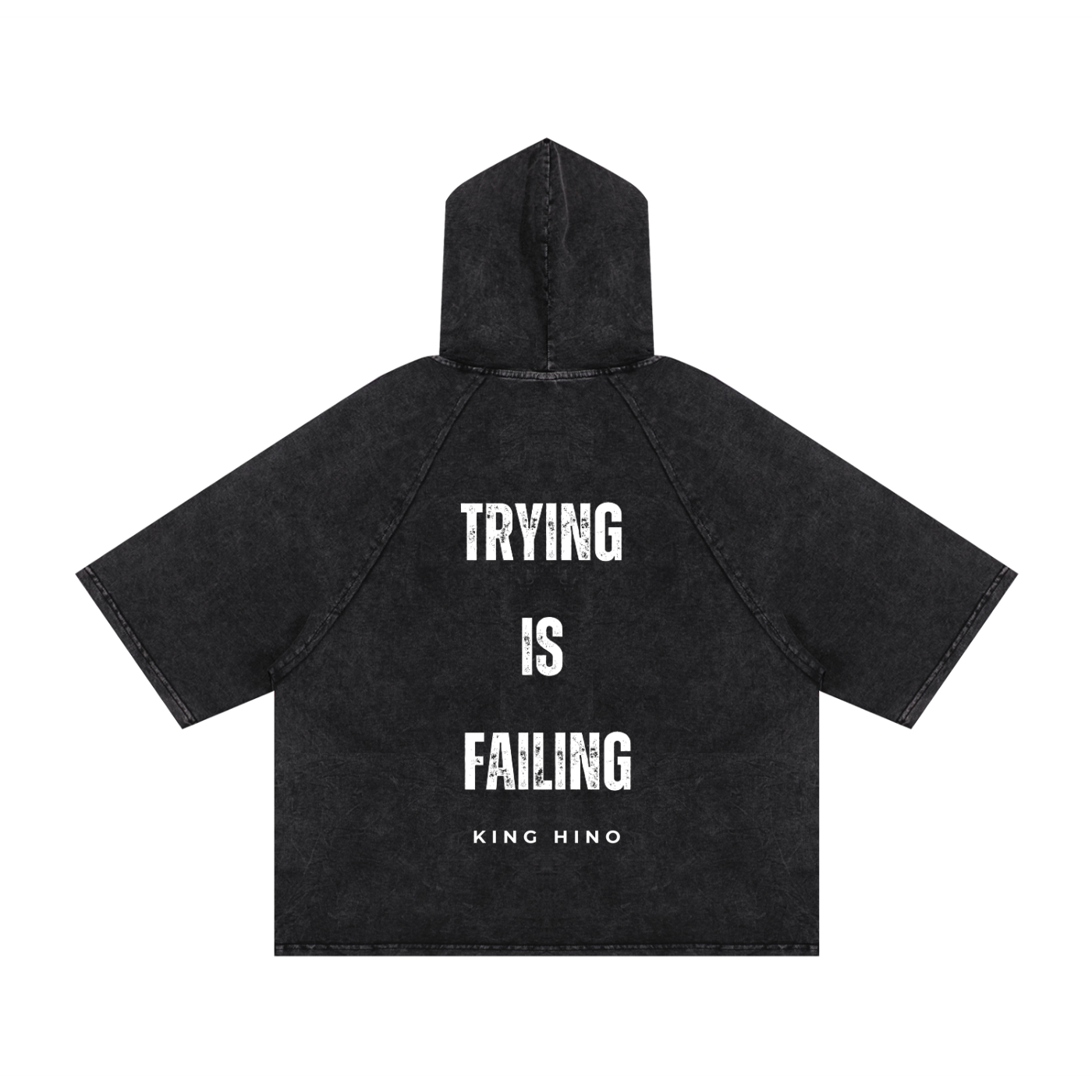 Snow Washed Hooded Boxy T-Shirt