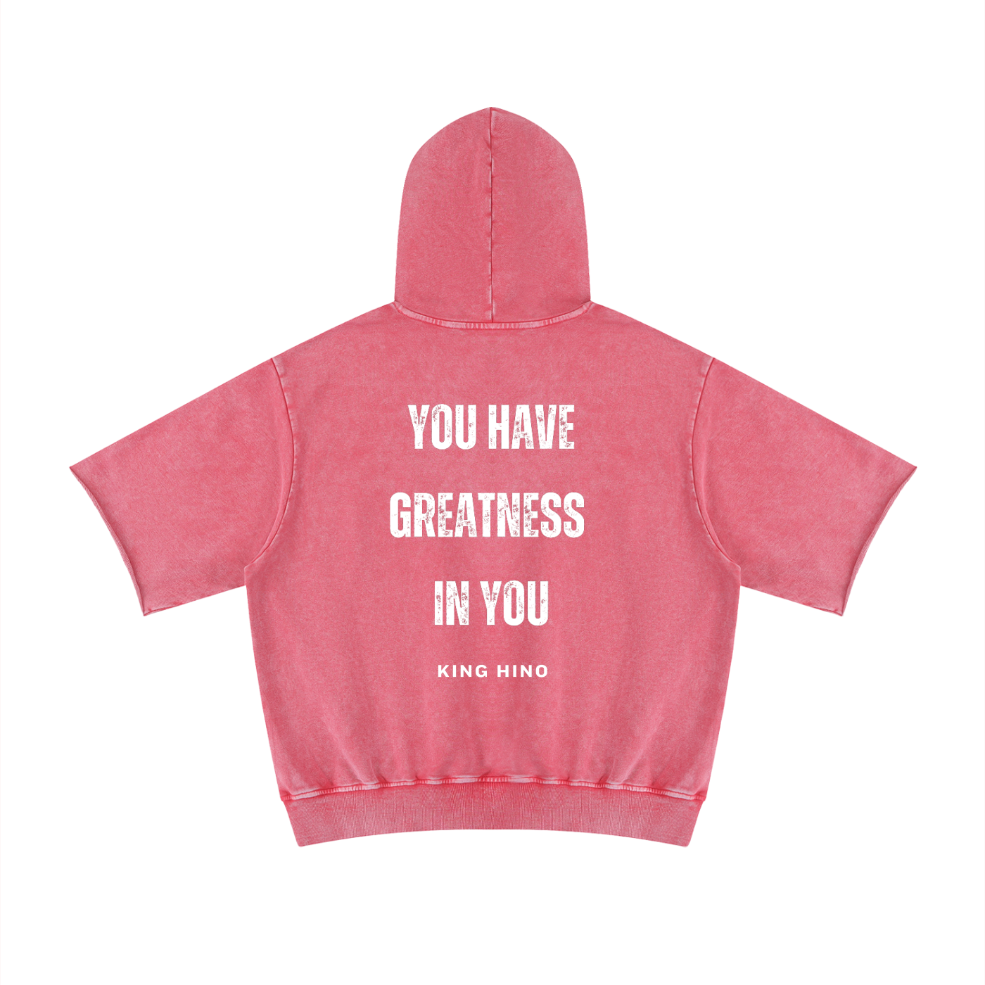 Pink Short Sleeve GREATNESS Hoodie